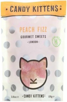 Candy Kittens Peach Fizz (Treat Bag) Gourmet Sweets 108g 