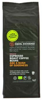 Equal Exchange ORG Espresso Roast Coffee Beans 1kg