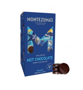 **Montezuma 74% Organic Dark Drinking Chocolate Tub 300g-Case of 6