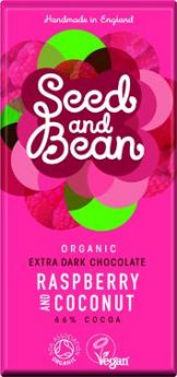 Seed & Bean ORG Dark Coconut & Raspberry Choc 75g