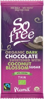 So Free Organic & Fairtrade Dark Choc & Coconut Blossom 80g