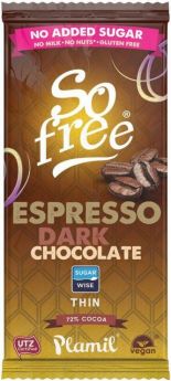 So Free NAS 2559 Dark Espresso 72% COCOA Thin 80g-Case of 12