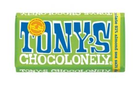 Tony's Chocolonely FT Dark Choc 51%Almonds & SeaSalt 180gx1-Case of 15